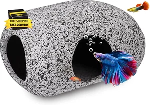 Aquarium Decorations Cave Fish Tank Accessories Rock Decor for Shrimp Cichlid Hi - Picture 1 of 8