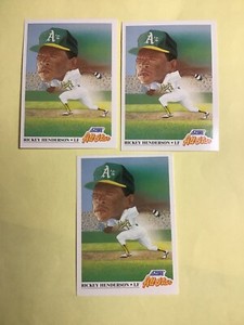 1991 Score Baseball  #397 Rickey Henderson All Star - 3 Cards LOT- NM-MINT  2119