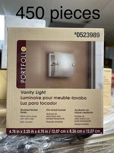 Wholesale 450 Pieces Portfolio Vanity Light Brushed Nickel Finish 37344 - Picture 1 of 6