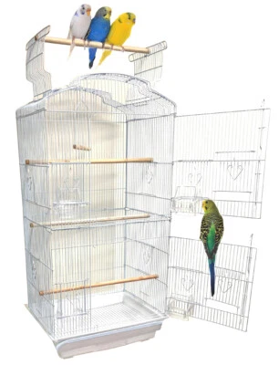 MCAGE Large 36-inch Portable Hanging Bird Cage For Small Parrot Cockatiel Sun Quaker