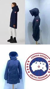 Canada Goose Kinley Parka Women’s Size S Navy - Warm Down Jacket Winter Coat - Picture 1 of 16
