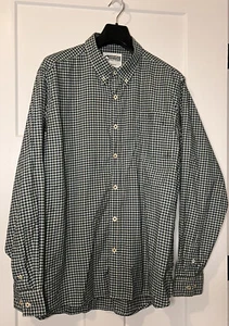 Mountian Khakis Mens Button Down Shirt White, Blue, Green Size Lrg Plaid Cotton - Picture 1 of 10