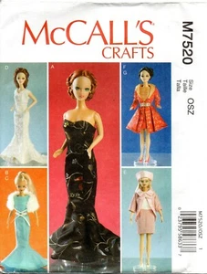 Vestidos, estola, vestidos, abrigos y sombrero con patrón de costura McCall's para muñeca de 111⁄2 - Imagen 1 de 2