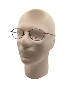 Vintage Designer Ben Sherman rot burgundisch Metall Herrenbrille Brillengestell