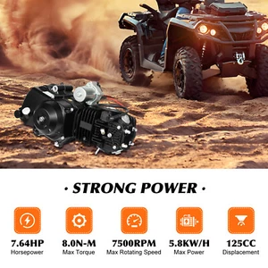 110cc 4-Stroke ATV Engine Motor Semi-Auto w/ Reverse Electric Start For GO Karts - Picture 1 of 15