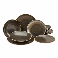 Creatable 22409 RUSTY Geschirrset Tafelservice 12 tlg Porzellan Teller-Set
