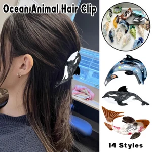 New Ocean Animal Series Hair Clip Claw Hippocampus Jellyfish Dolphin Hair Clip - Picture 1 of 25
