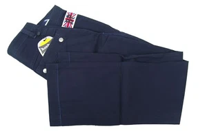 Authentic Black Prince By Belstaff Emanuel Navy Cotton Pants Mens Trousers EU 44 - Picture 1 of 6
