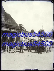 4 x PLAQUES PHOTO STAND DE TIR PRINCE ART FORAIN FETE FORAINE VOSGES 1902 rare - Picture 1 of 5