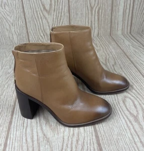 Botas al tobillo para mujer Antonio Melani con tacón de bloque cuero Cammden coñac marrón 7,5 - Imagen 1 de 8