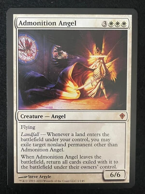 Magic the Gathering Worldwake Admonition Angel Creature Mythic 1/145 - Image 1 of 2