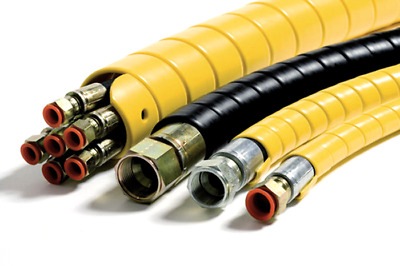 HDPE Spiral Hose Guard Protector Hydraulic Hose Size 20 - 17-24mm Black & Yellow • 10.75£