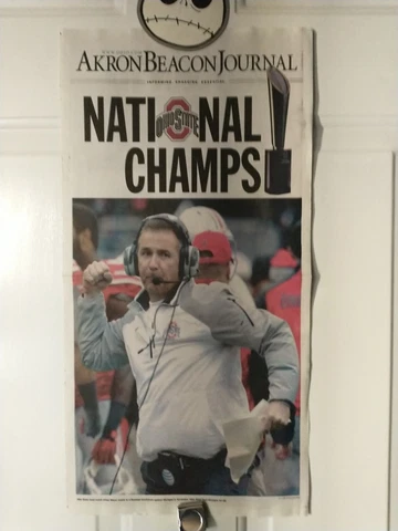 Ohio State Buckeyes Football collectible poster national champions Urban Meyer Cover