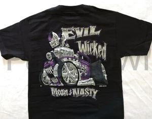 Evil Wicked Mean And Nasty Supercharged Hot Street Rod T-Shirt - Picture 1 of 2