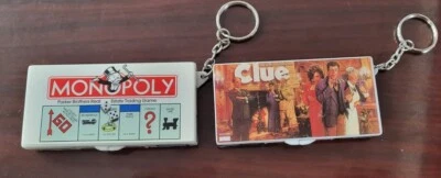 Lot Of 2 Hasbro 1998 Monopoly & Clue Mini Boardgame Keychain - Image 1 of 4