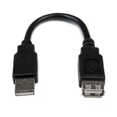 StarTech USBEXTAA6IN 6in USB 2.0 Extension Adapter Cable A to A - M/F - Image 1 of 4