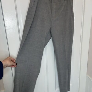 Banana Republic Ryan Fit Dress Pant Womens 14 Gray Mid Rise Pockets Career Chic - Picture 1 of 11