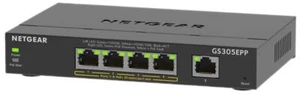 NETGEAR - 5 Port PoE+ Ethernet Plus Gigabit Managed Switch, 120W PoE Budget - Picture 1 of 5