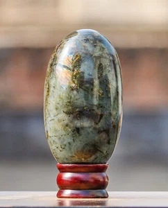 6" Labradorita Meditación Espíritu Sanación Energía Poder Aura Chakra Piedra Lingam - Imagen 1 de 11