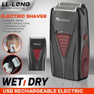 USB Electric Shaver Trimmer Razor Rechargeable Hair Beard Shaving Machine Men's - Picture 1 of 9