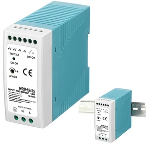 Alimentatore 24vdc 24v 2.5a Din Rail Alimentatore Mdr 60w Din Rail Doppia Outpu... - Foto 1 di 7