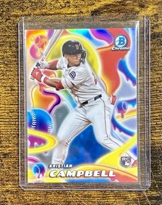 ¡MASHERS DE FUSIÓN DE BÉISBOL CROMADOS KRISTIAN CAMPBELL 2025 Bowman! ROOKIE RC Red Sox - Imagen 1 de 2