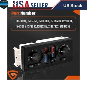 Climate Control Module For Chevrolet Silverado 2500 US US w/ Manual AC USA US - Picture 1 of 12
