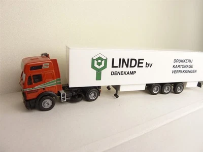 Mercedes Eurocab SZ AWM 5621.2 "Linde bv" Denekamp 1/87 HO autoarticolato... - Immagine 1 di 4