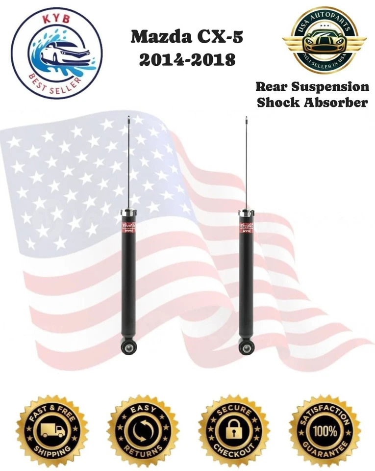 KYB 2 Rear Suspension Shock Absorber For Mazda CX-5 2014-2018 - Image 1 of 4