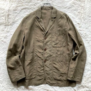 Margaret Howell Men's Tailored Jacket Linen 100% L Size Brown - Picture 1 of 13