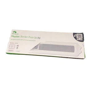 Mepilex 498650 Border Post-Op Ag Silver 4x14" Lot of 5 Exp 7/27 New Seal No Box - Picture 1 of 3