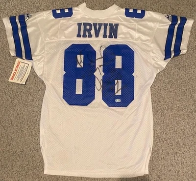 CAMISETA BAS/BECKETT #BJ45472 DE LOS DALLAS COWBOYS APEX ONE FIRMADA POR MICHAEL IRVIN #BJ45472 Foto 1 de 4