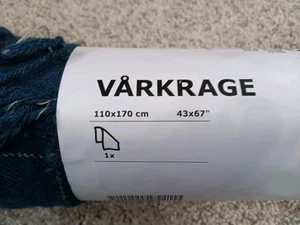 NEW Ikea Varkrage Blue Grid Pattern Plaid Throw Blanket Lightweight 43x67 - Picture 1 of 6