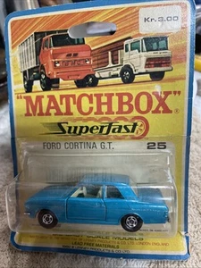 1969 MATCHBOX LESNEY SUPERFAST FORD CORTINA G.T. #25 NOS In Original Packaging - Picture 1 of 14