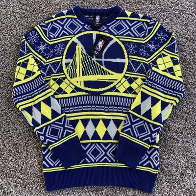 NBA Golden State Warriors Sweater Mens M Ugly Christmas Holiday Pullover NWT - Image 1 of 4