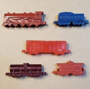 CANADA 1950 STEAM LOCOMOTIVE TRAIN (Set 5 pcs.) CRACKER JACK PRIZES Z-1149 - Picture 1 of 4