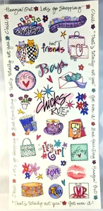 Freunde Einkauf Auto Bad Hair Day Jungen Freundinnen klare Aufkleber RAR 2001 - Bild 1 von 1