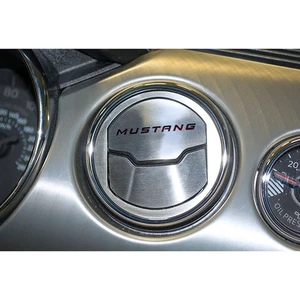 ACC A/C Vent Trim White C-Fiber 'Mustang' Inlay fits 2015 Mustang 50th-Brushed - Picture 1 of 4
