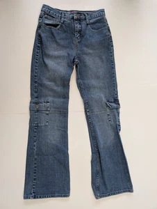 Girls Zana Di Flare Jeans - Size 16 Cargo Pockets - Free Shipping - Picture 1 of 14