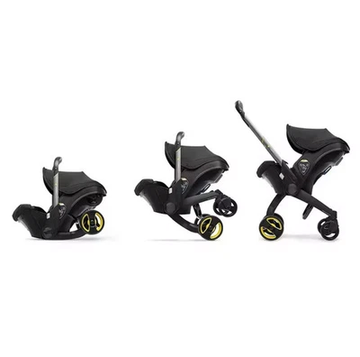 Kinderwagen 4 IN 1 Reisekinderwagen Leichtwagen Autositz Schwarz - Bild 1 von 3