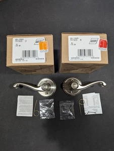 (2) NEW SCHLAGE FLAIR LEVER DUMMY F170 RIGHT AND LEFT HAND 619 SATIN NICKEL - Picture 1 of 1