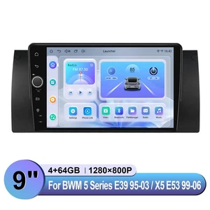 4GB RAM 64GB ROM JOYING Plug & Play 9” Android 13 for BMW E39 5 Series & X5 E53 - Picture 1 of 16