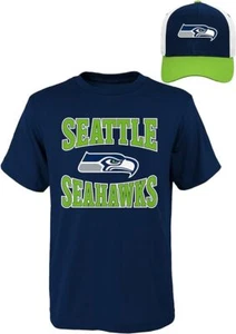 Seattle Seahawks Youth Boys Shirt & Hat Set - Picture 1 of 5