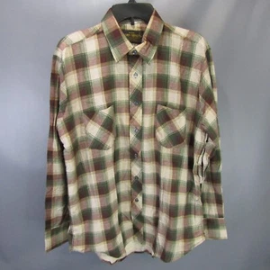 Vintage Lord Carrington Flannel Shirt Men's Size L Plaid Large Farmer Tartan - Picture 1 of 10