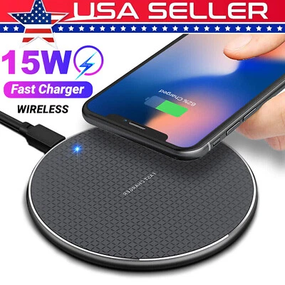 Wireless Fast Charger TypeC Charging Stand Dock Cradle For Samsung Galaxy iPhone - Image 1 of 4