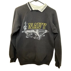 Pacific Playwear Vintage Navy Flugzeugträger Sweatshirt mit Kragen Erwachsene Größe M - Bild 1 von 7