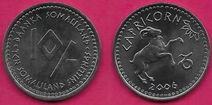 SOMALILAND 10 SHILLINGS 2006 UNC  1 YEAR TYPE,ZODIAC SERIES:CAPRICORN THE GOAT,V - Picture 1 of 1