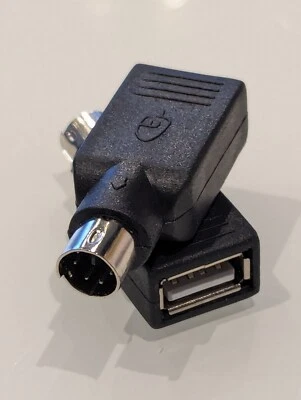 2x USB to PS2 Keyboard Adapter Plug USB Keyboard Mouse To PS2 Port Computer PC - Image 1 of 4