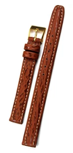 10mm  Real Shark leather Band made Germany Graf Brown Watch Strap - Picture 1 of 2
