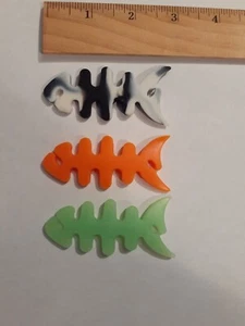 3PCs FISH BONE HEADPHONE CORD WINDER WRAP HOLDER FOR PHONE EARBUDS USA FAST SHIP - Picture 1 of 2